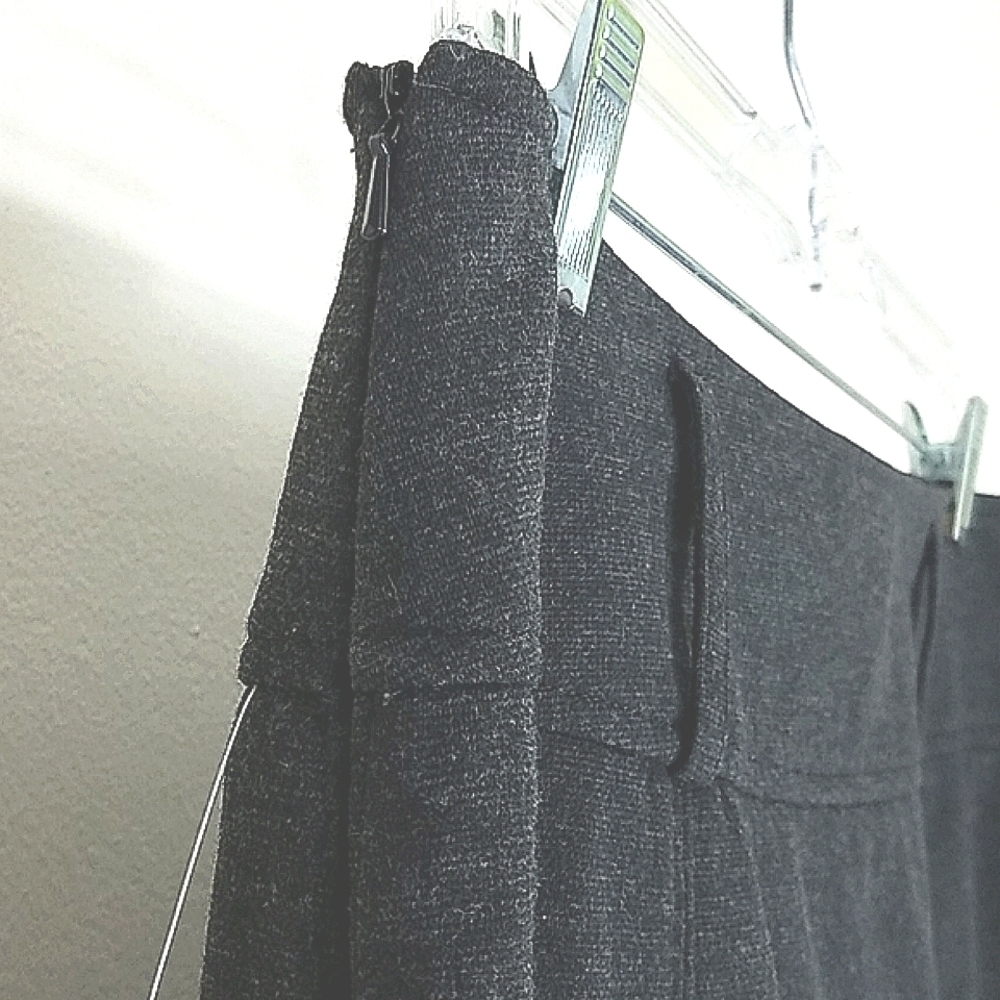 Skirt Midi Sharon Young Pencil charcoal gray lined New NWT VINTAGE - Picture 6 of 8